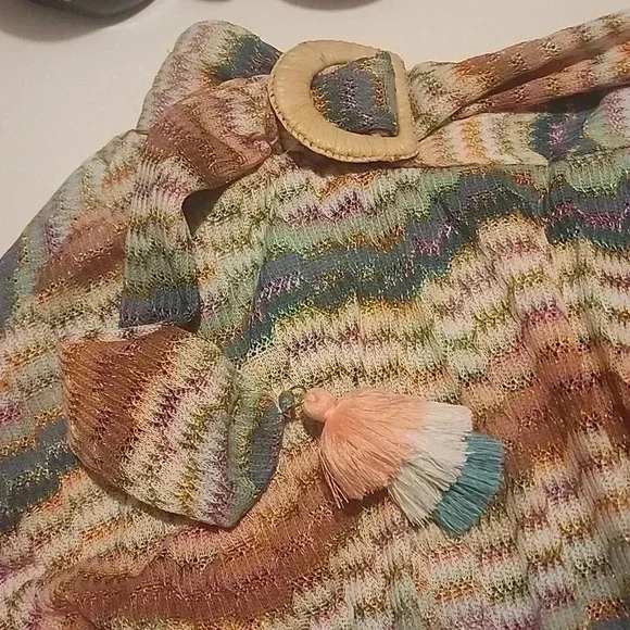 TRINA TURK CROCHET BELTED SKIRT - Picture 6 of 7